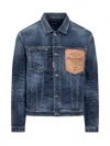 Dsquared2 Fitted Sports Jacket With Contrasting Stitching In Navy Blue