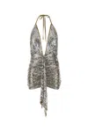 Dsquared2 Over Mini Dress In Silver