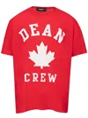 Dsquared2 Overfit T-shirt In Red Cotton With Print .