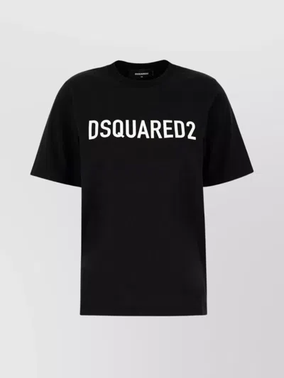 Dsquared2 Black Cotton Oversize T-shirt