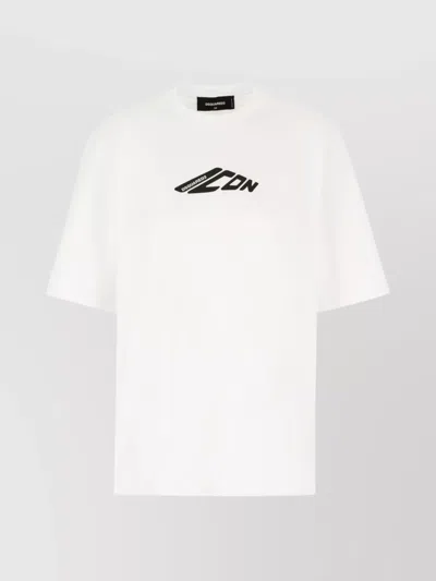 Dsquared2 Oversize Cotton Crew-neck T-shirt In White
