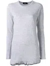 Dsquared2 Oversize Ruffled Hem T-shirt In White