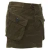 Dsquared2 Oversized Cargo Pocket Mini Skirt In Green