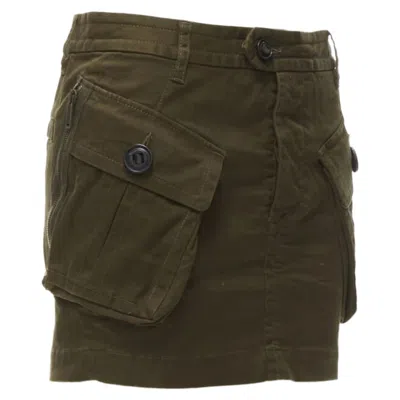 Dsquared2 Oversized Cargo Pocket Mini Skirt In Green