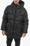 Dsquared2 Oversized Down Jacket With Flap Pockets In Black