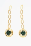 Dsquared2 Oversized Golden Effect Earrings With Jewels