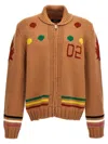 Dsquared2 Jacquard Cardigan Sweaters And Cardigans Multicolor In Brown
