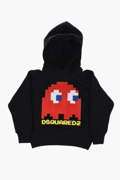 Dsquared2 Pac-man Embroidered Brushed Cotton Cool Fit Hoodie