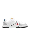 Dsquared2 Man Sneakers Light Grey Size 9 Calfskin In White