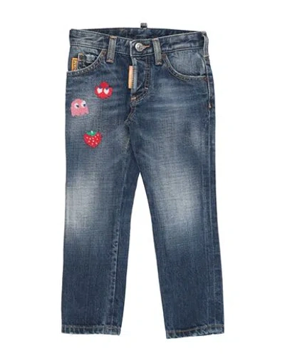 Dsquared2 Babies'  Pac-man X  Toddler Girl Jeans Blue Size 4 Cotton