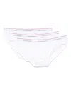 Dsquared2 Pack Of Three White Stretch-cotton Briefs From Featuring Logo Waistband