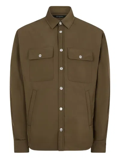 Dsquared2 Padded Buttoned Cuffs Shirt In Brown