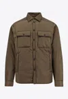 Dsquared2 Padded Buttoned Jacket In Brown