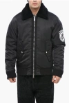 Dsquared2 Padded Cyprus Bomber With Fur Neck In Black