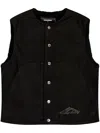 Dsquared2 Padded Denim Vest In Black
