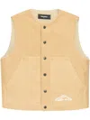 Dsquared2 Padded Denim Vest In Neutrals