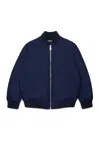 Dsquared2 Padded Jacket With Printed Logo In Blue
