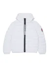 Dsquared2 Padded Jacket With Printed Logo In White