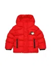 Dsquared2 Padded Jacket With Urban Graphics In Red