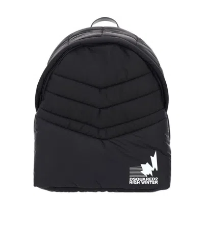 Dsquared2 Padded Logo-print Backpack In Black
