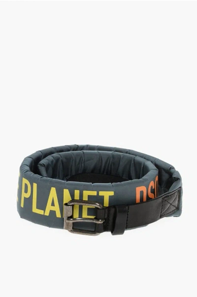 Dsquared2 Padded Nylon Belt One Life One Planet With 45mm Contrast Pri In Multi