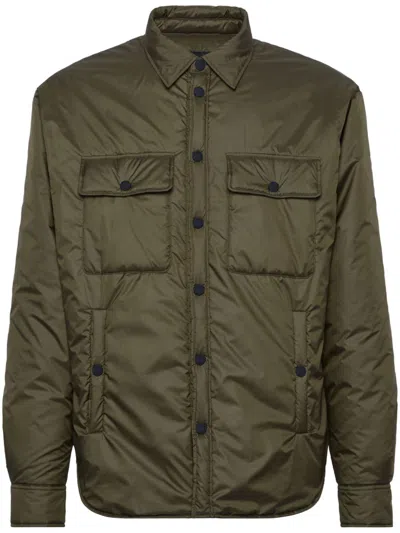 Dsquared2 Light Puffer Shirt In Military Green
