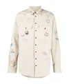 Dsquared2 Paint-print Stamp-design Shirt In White