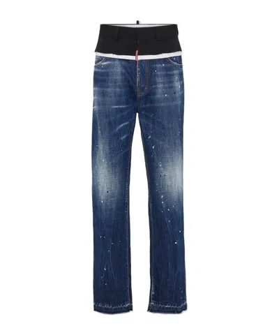 DSQUARED2 DSQUARED2 PAINT SPLATTER-DETAILED DISTRESSED DENIM JEANS