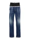 Dsquared2 Paint Splatter Washed Jeans In Dark Blue