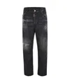 Dsquared2 Splatter-detailed Cropped Jeans In Black