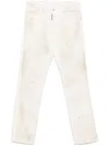 Dsquared2 Paint-splatter Jeans In White