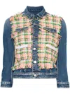 Dsquared2 Paint-splatter Panelled Denim Jacket In Blue