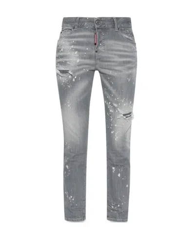 DSQUARED2 DSQUARED2 DISTRESSED CROPPED JEANS
