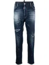 Dsquared2 Blue Cotton Blend Jeans Men In Blue