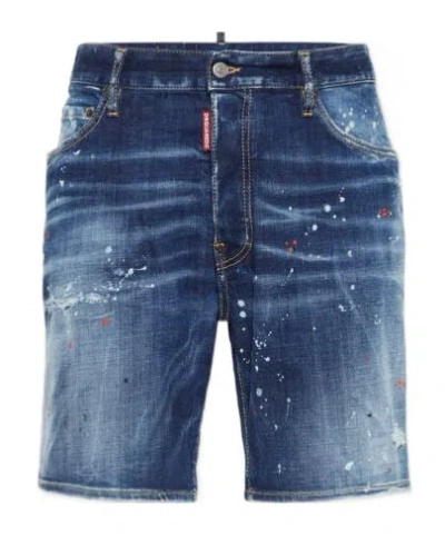 DSQUARED2 DSQUARED2 MEDIUM EASY WASH DISTRESSED MARINE SHORTS