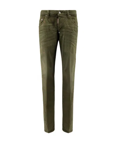Dsquared2 Paint Splatter Skinny Jeans In Green
