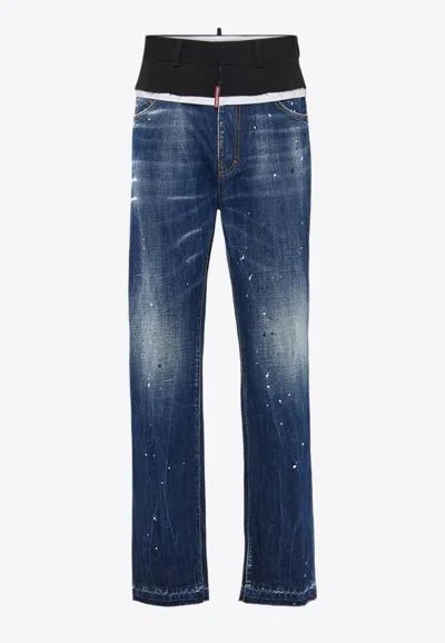 DSQUARED2 PAINT SPLATTER WASHED JEANS