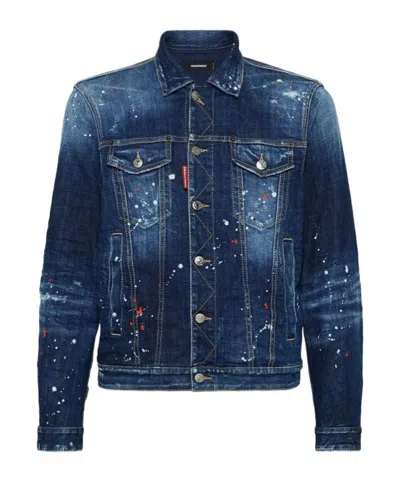 DSQUARED2 DSQUARED2 DAN PAINT SPLATTERED DENIM JACKET