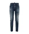 Dsquared2 Paint Splattered Skinny Jeans In Blue