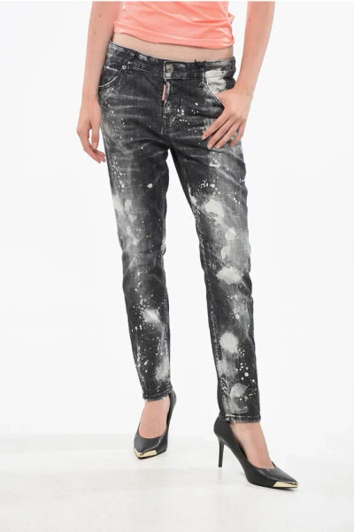 Dsquared2 Painting Effect Cool Girl Jeans 14cm Grösse 38 In Black