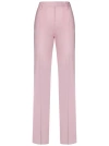 DSQUARED2 PALE PINK STRETCH VIRGIN WOOL BLEND TAPERED TROUSERS