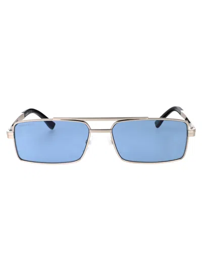 Dsquared2 Palladium Metal Sunglasses In Blue
