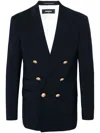 Dsquared2 Navy Blue Wool Twill Jacket In Blue