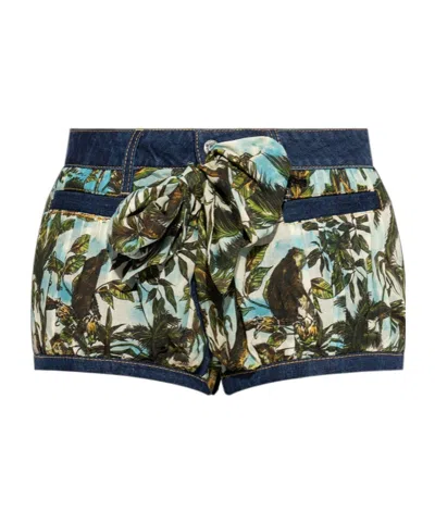 DSQUARED2 PALM-PRINT SHORTS