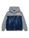 Dsquared2 Hybrid Melange Grey Denim Jacket In Grey