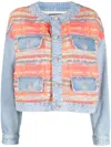 Dsquared2 Combo Denim Jacket In Orange