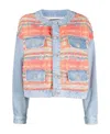 Dsquared2 Combo Denim Jacket In Pink
