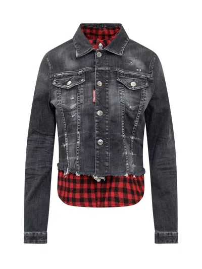 DSQUARED2 PANELLED BUTTON-UP JACKET