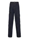 Dsquared2 Panelled Cargo Jeans In Blue