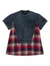 Dsquared2 Panelled Check-pattern Dress In Multi